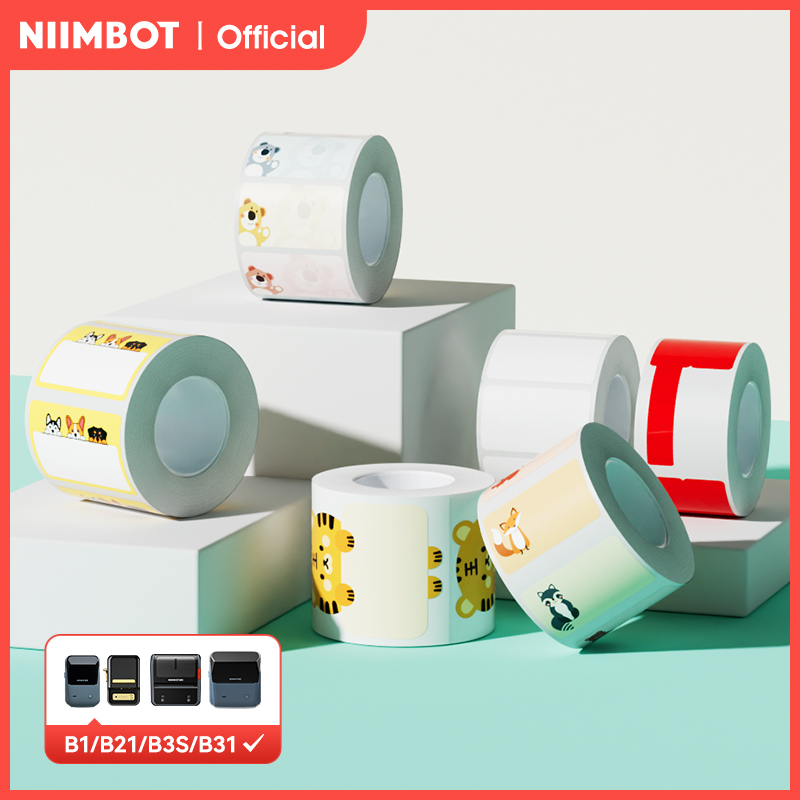 NIIMBOT 1-рулонная водонепроницаемая наклейка, кабельные этикетки, самоклеящаяся бирка для B21 B3S B1 B31, умный портативный принтер Commercia, устройство для изготовления этикеток