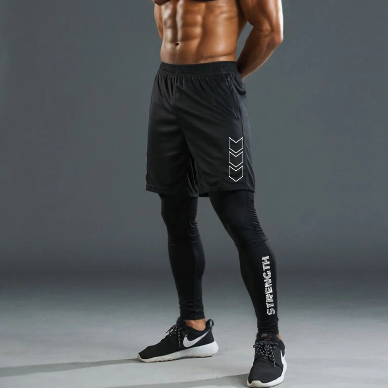 กางเกงวิ่งผู้ชายกางเกงรัดกล้ามเนื้อ Quick DRY Jogger กางเกงออกกําลังกายกางเกงขายาวความยืดหยุ่น Sweatpants ฟิตเนส Tights