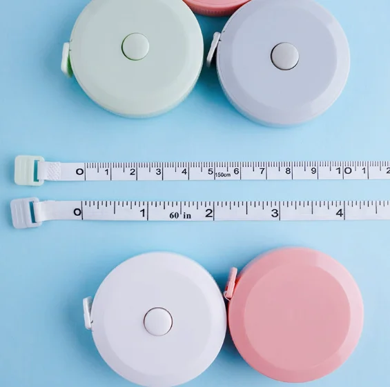 Mini cinta métrica portátil de Color macarrón, cinta métrica automática retráctil suave, cinta métrica a medida