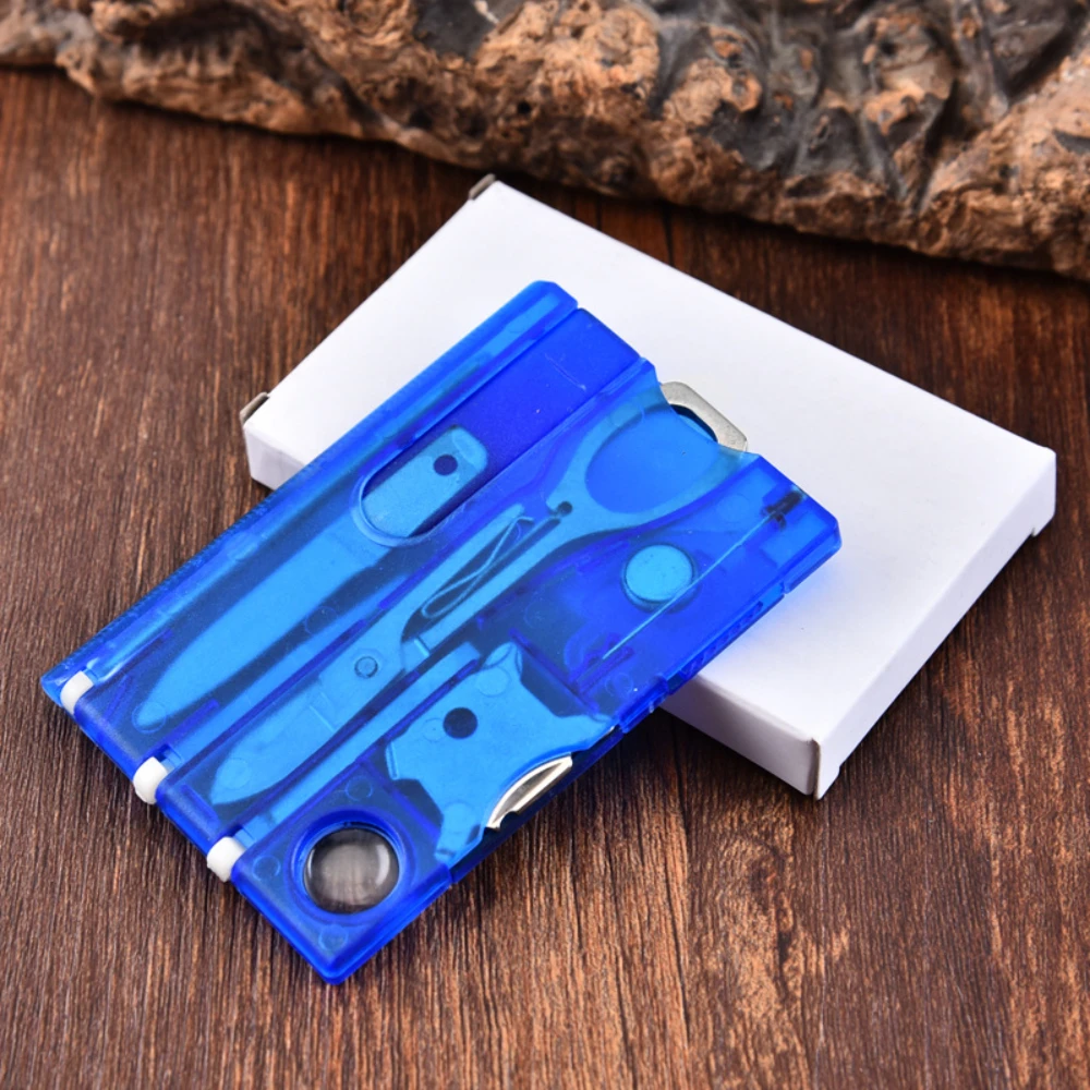 Combinazione di carte per coltelli svizzeri multifunzionali da campeggio Strumento di sopravvivenza multiuso Carta per attrezzi per abiti di bellezza