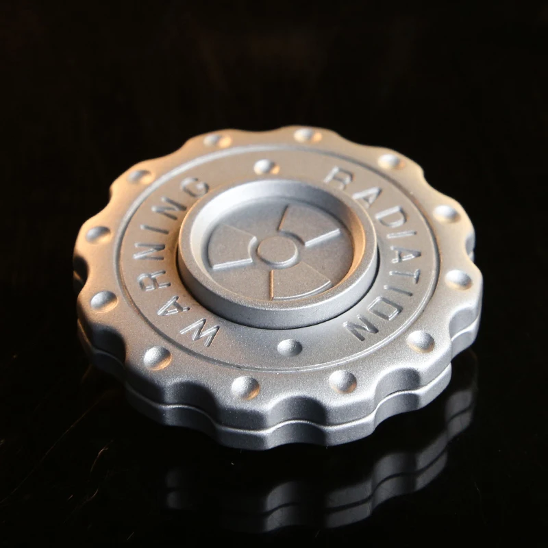 Strahlung Warnung Fidget Slider Spinner EDC Getriebe Hand Spinner Clicker Erwachsene Zappeln Spielzeug ADHS Werkzeug Anti-angst Stress Relief Spielzeug