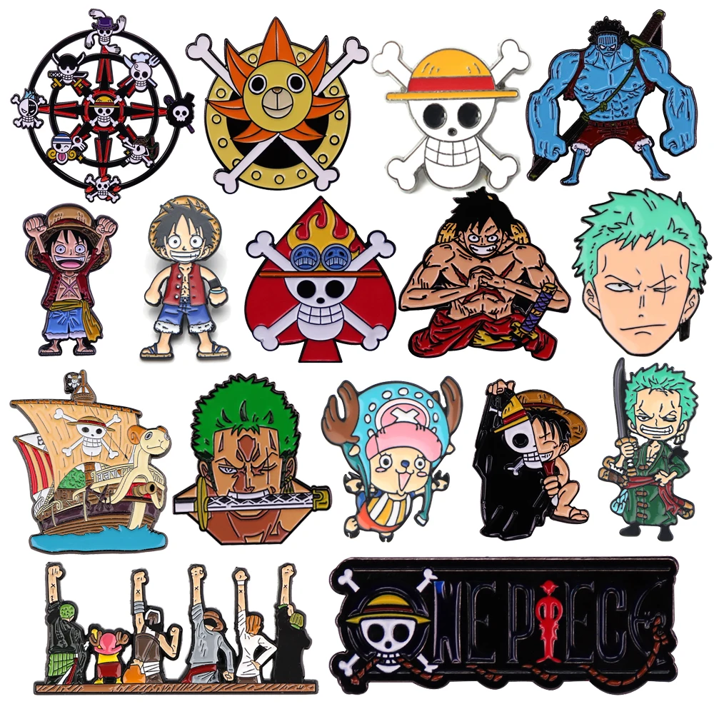 Anime Nhật Bản Một Mảnh Lưng Chân Cho Ba Lô Men Pin Nam Nữ Thổ Cẩm Thoáng Mát Cặp Huy Hiệu Phụ Kiện Trang Sức