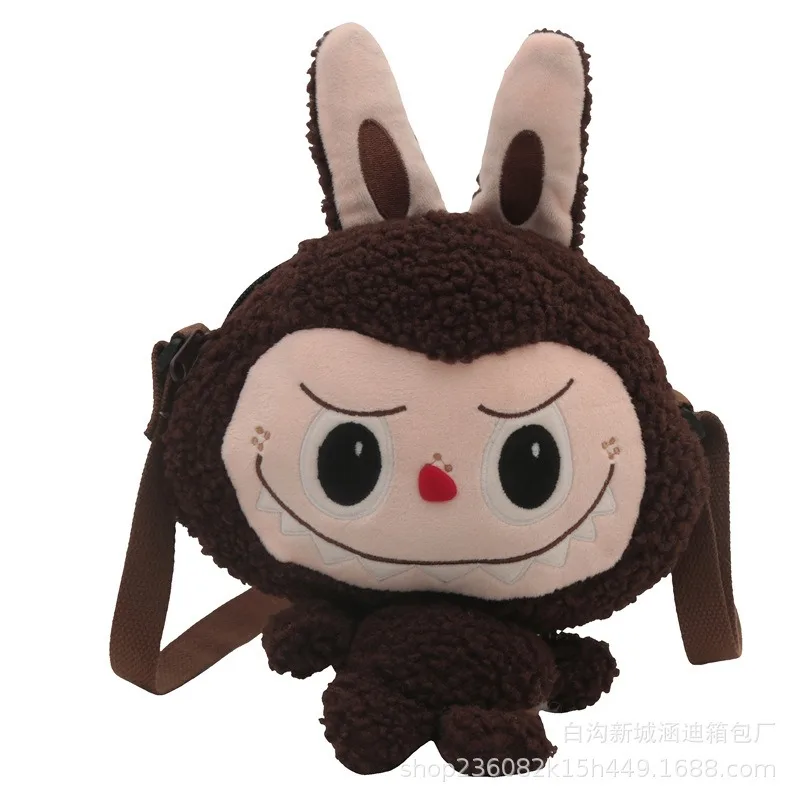 Miniso กระเป๋าสะพายการ์ตูน Bubble Rabbit Rag ตุ๊กตาตุ๊กตาการ์ตูนไหล่กระเป๋าหัวใจเส้นทแยงมุม MART ของขวัญ Mart ขนาดใหญ่ความจุ