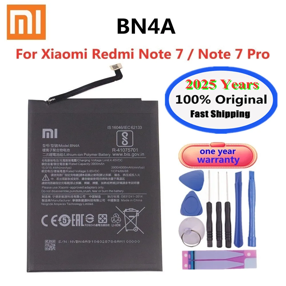 2025 ปีแบตเตอรี่เดิมสําหรับXiaomi Mi Redmiหมายเหตุ 10 10S 10X 9 9S 9T K30 K40 K20 8 8T 7 5 5A Pro POCO X3 M3 F3 F2 Proแบตเตอรี่