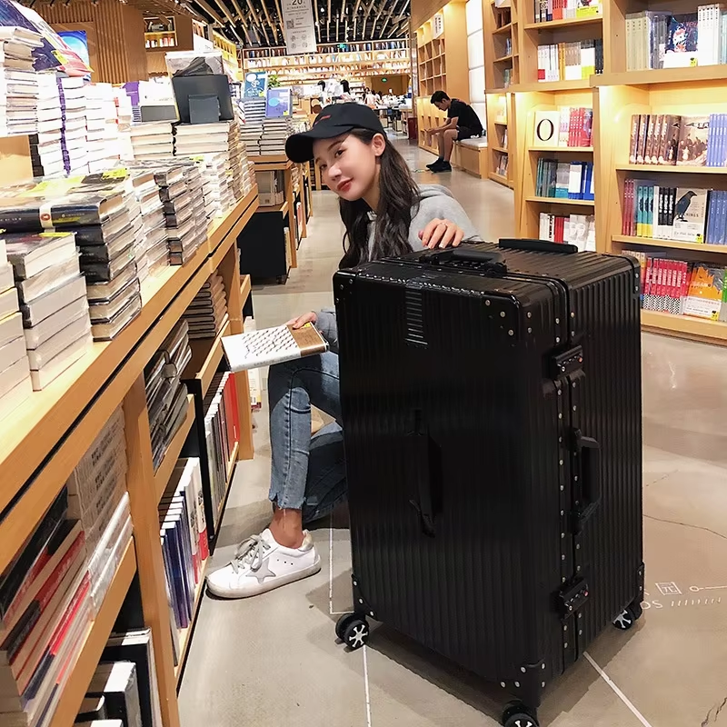 特大 26/40/50/60 インチ荷物肥厚トロリーケース暗号スーツケース ABS + PC 大容量アルミフレームジッパー