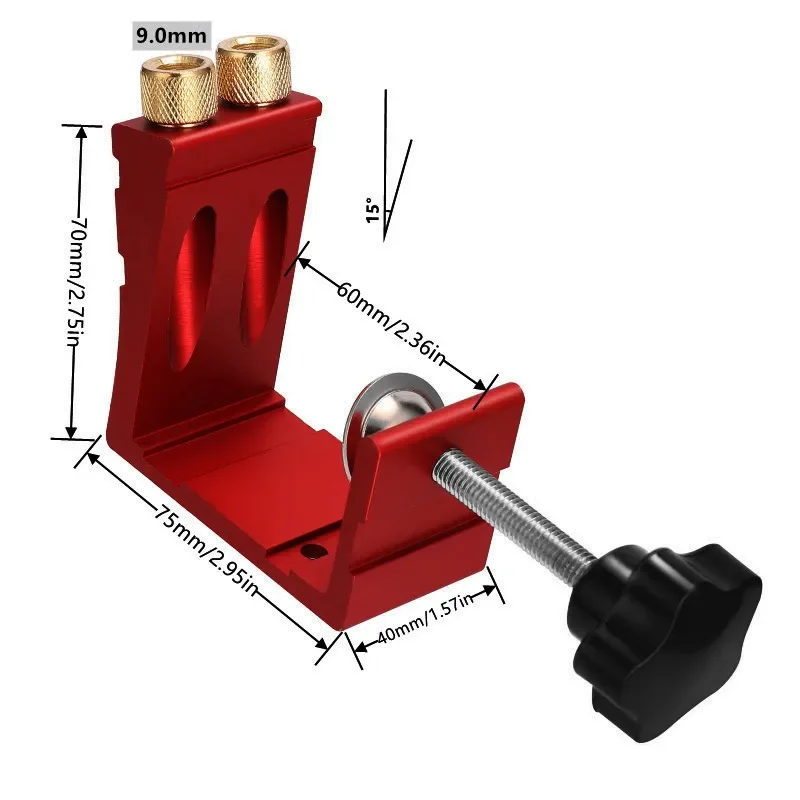 1 Set Pocket Hole Jig for Woodworking for Diagonal Precision Positioning Tool for Dowel Making Durable and Lightweight Design