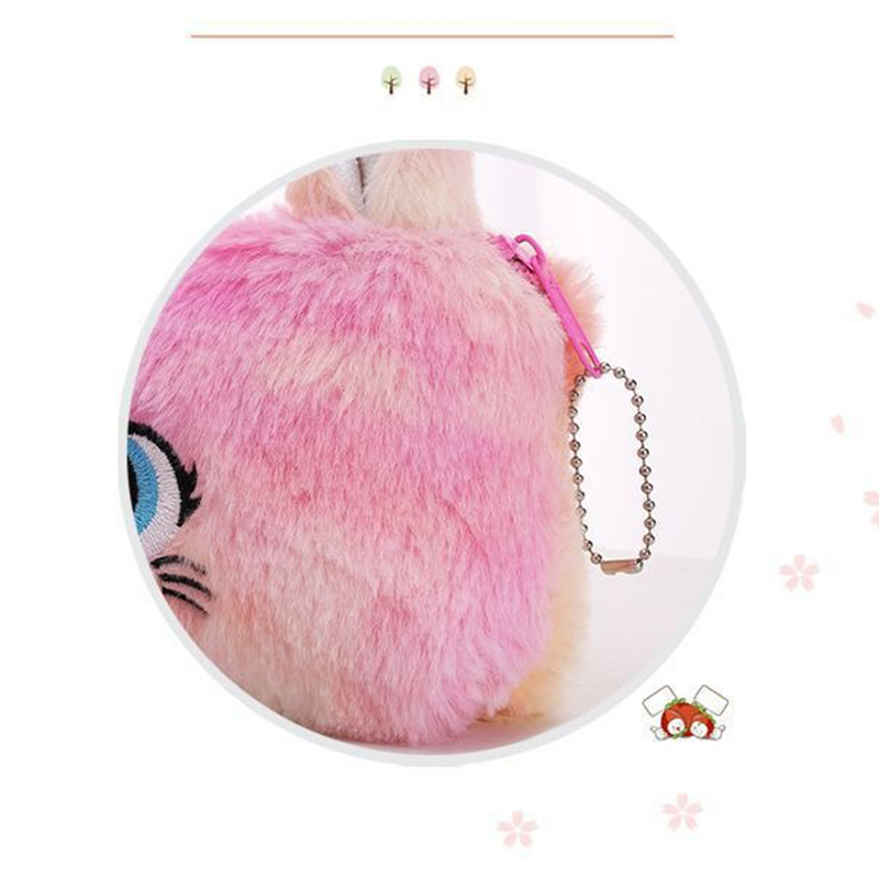 Astuccio per matite con cerniera di grande capacità con gatto Kawaii, bellissimo sacchetto per matite in peluche creativo per cartoni animati per borsa per cancelleria per ragazze
