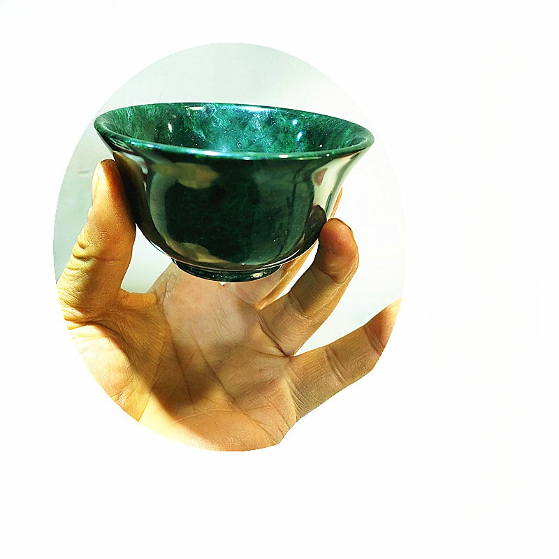 Yuanyang Jade Medicijn Koning Stenen Beker Terreen San Cai Bei