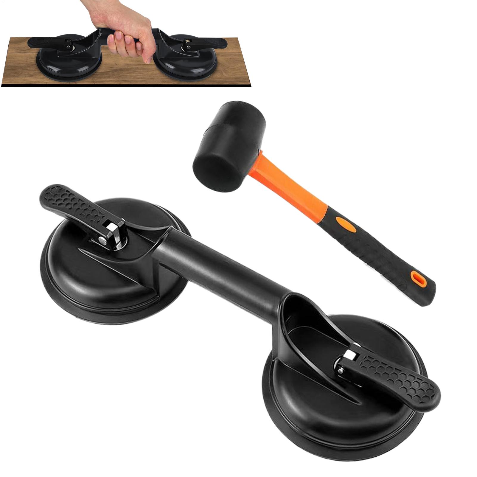 Floor Gap Fixer Floor Installation Tools Suction Cup Heavy Duty Fixer Repair Hammer for Deck Cabinet Home Shower Bathroom