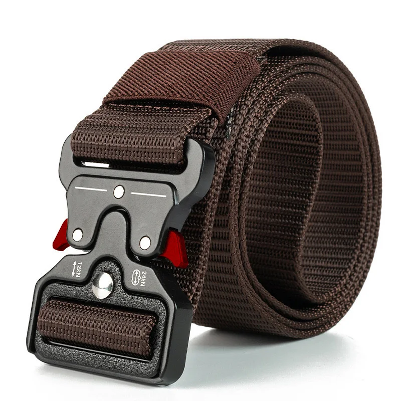 Cinturón táctico genuino de liberación rápida, cinturón militar para exteriores, accesorios deportivos de nailon Real suave, cinturón negro para hombres y mujeres