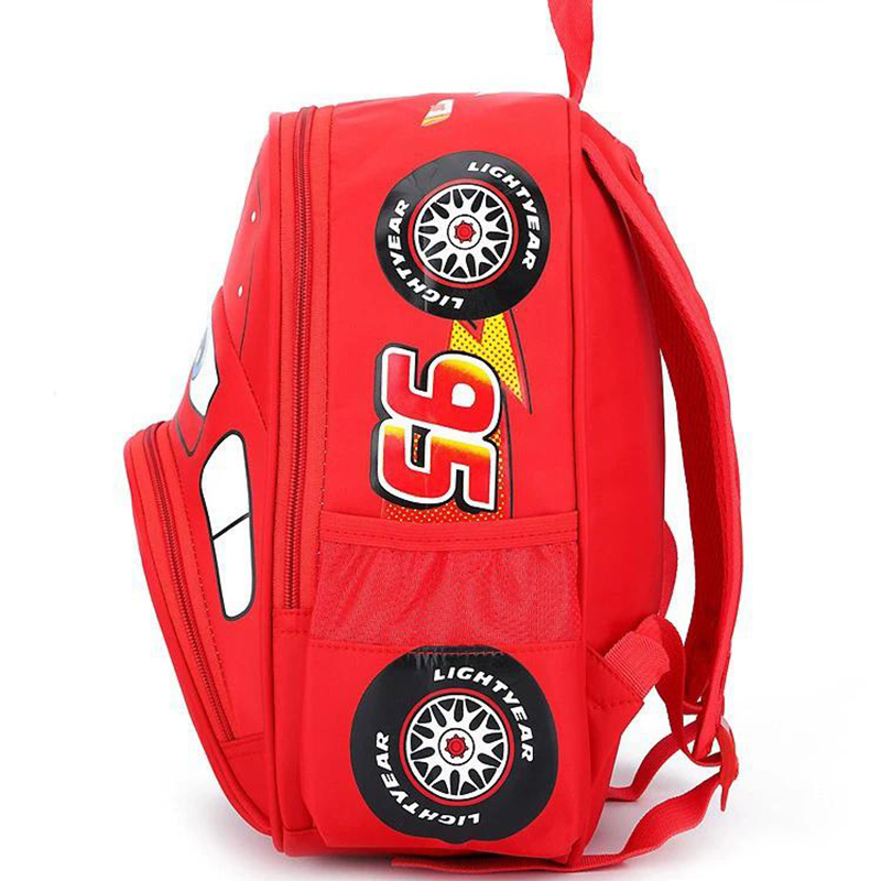 Disney Backpack 3D Printing Design Car Backpack For Kids Large Capacity Waterproof Schoolbag Gifts For Boys