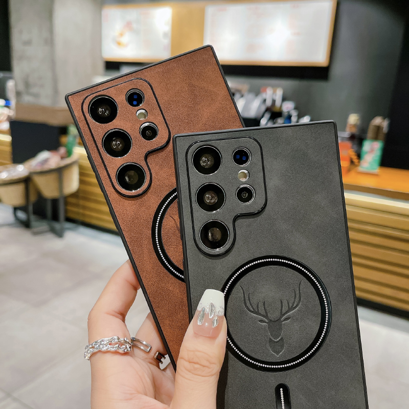 サムスン用磁気レザーフォンケース,マグセーフ,ワイヤレス充電,リアバンパー,s25 ultra,s23,s22,s24 ultra plus,ラグジュアリー