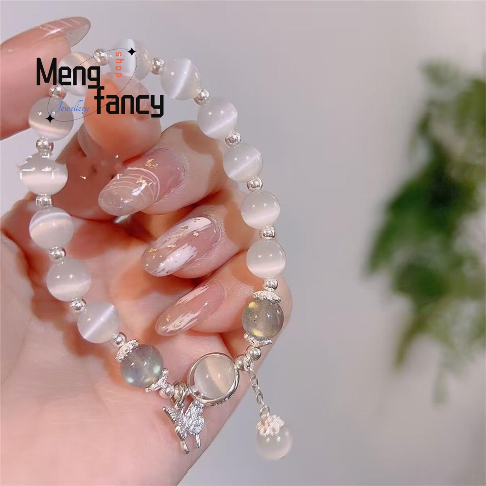 Natural olho de gato borboleta pulseira personalizado requintado elegante sexy jovens meninas moda jóias melhor venda presente do feriado