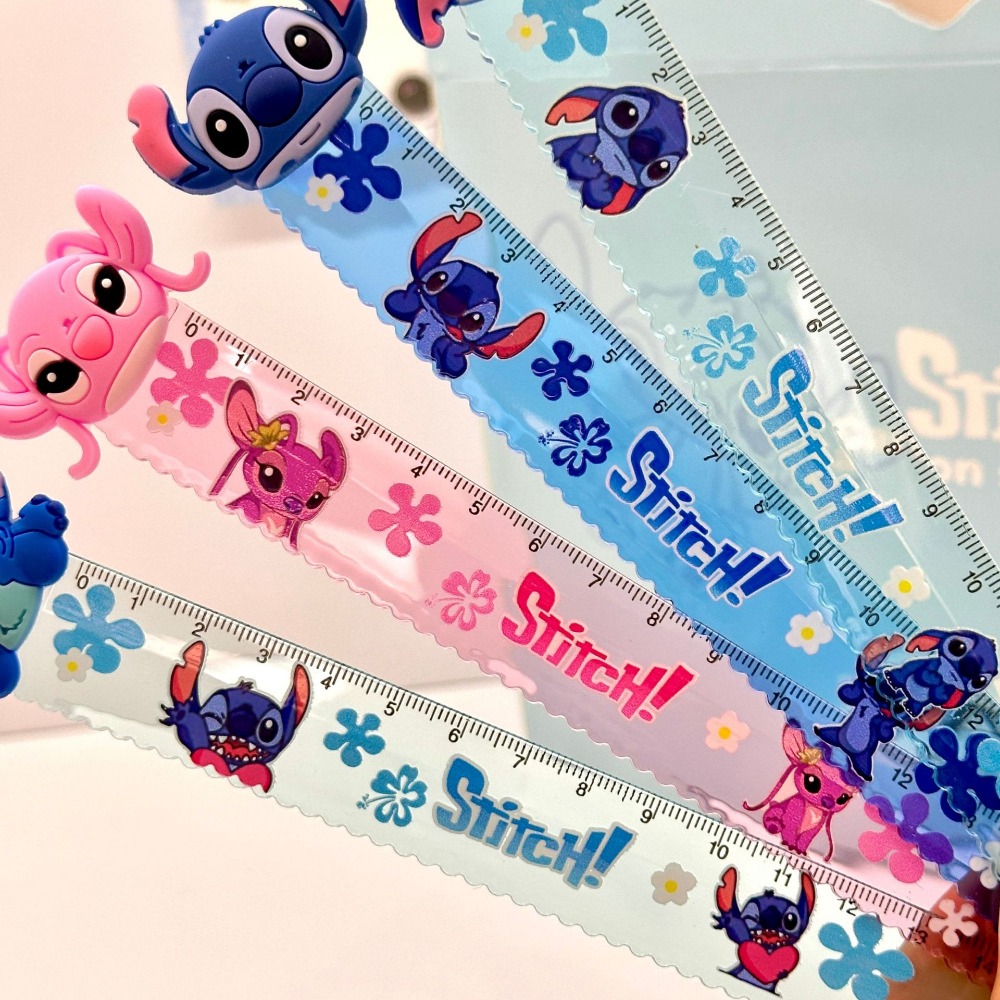 2 stücke Disney Cartoon Weiche Gummi Stich 15 cm Lineal Student Schule Schreibwaren Kawaii kinder Mädchen Belohnung Geschenke