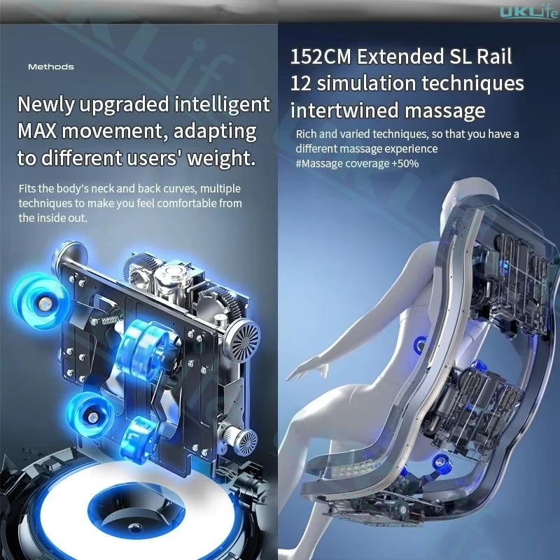 Luxury 4D Massage Chair with SL Track & Heat Therapy | Full Body Airbag | Zero Gravity Recliner | 3-Year Warranty