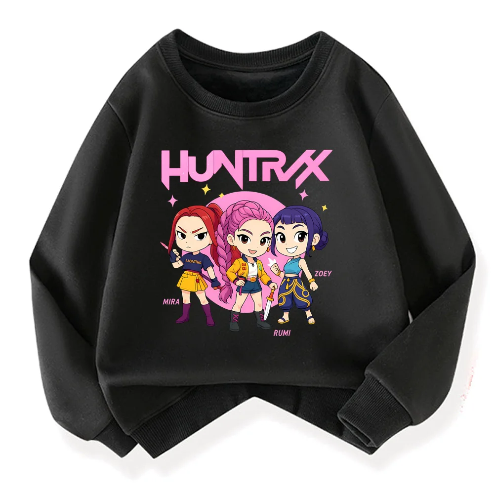 Kpop demônio caçador moda crianças incredibox moletom quente das crianças inverno roupas macias dos desenhos animados algodão grosso hoodie