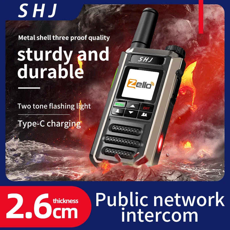 ​ Android 8.1 |   Radio POC Zello 4G con cuerpo metálico ​   - Gama 100Mi, SIM/WiFi/Bluetooth, Walkie Talkie Profesional