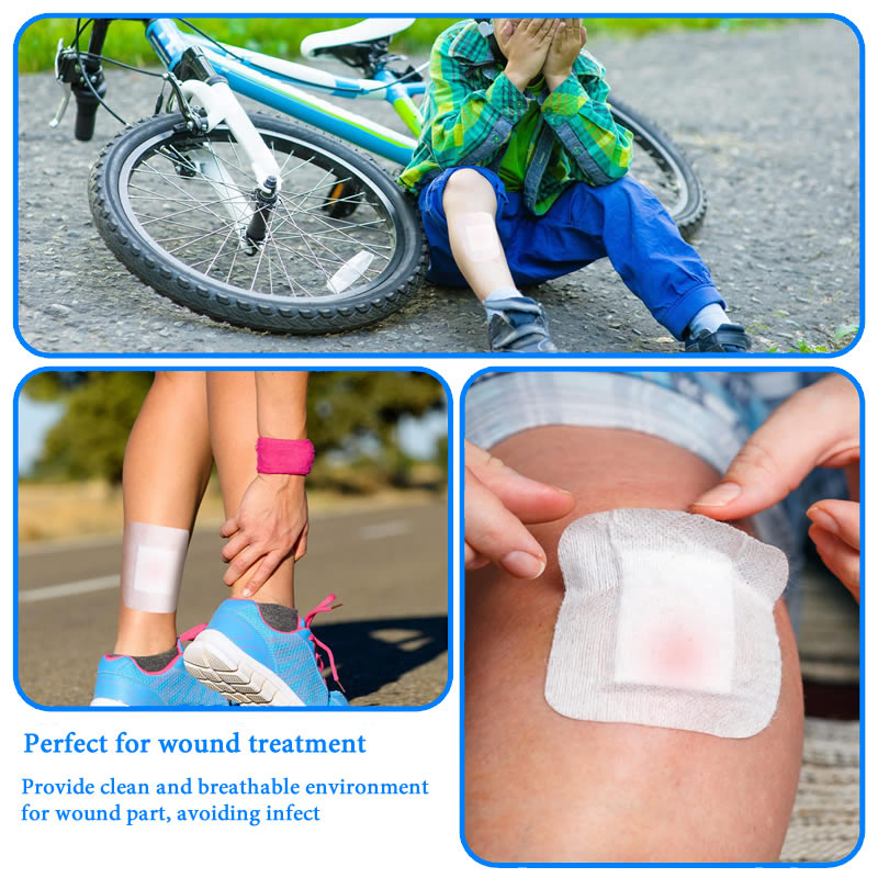 10pcs ปราศจากเชื้อ Dressing กันน้ํา Breathable Cushion กาวพลาสเตอร์แผล Hemostasis สติกเกอร์ First Aid BANDAGE ชุดฉุกเฉิน