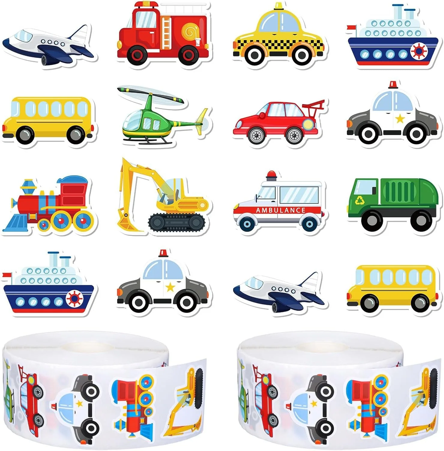 500/1000 pçs easykart caminhão veículo adesivos de construção rolo para crianças adolescentes veículo carro potty adesivos para parte casa