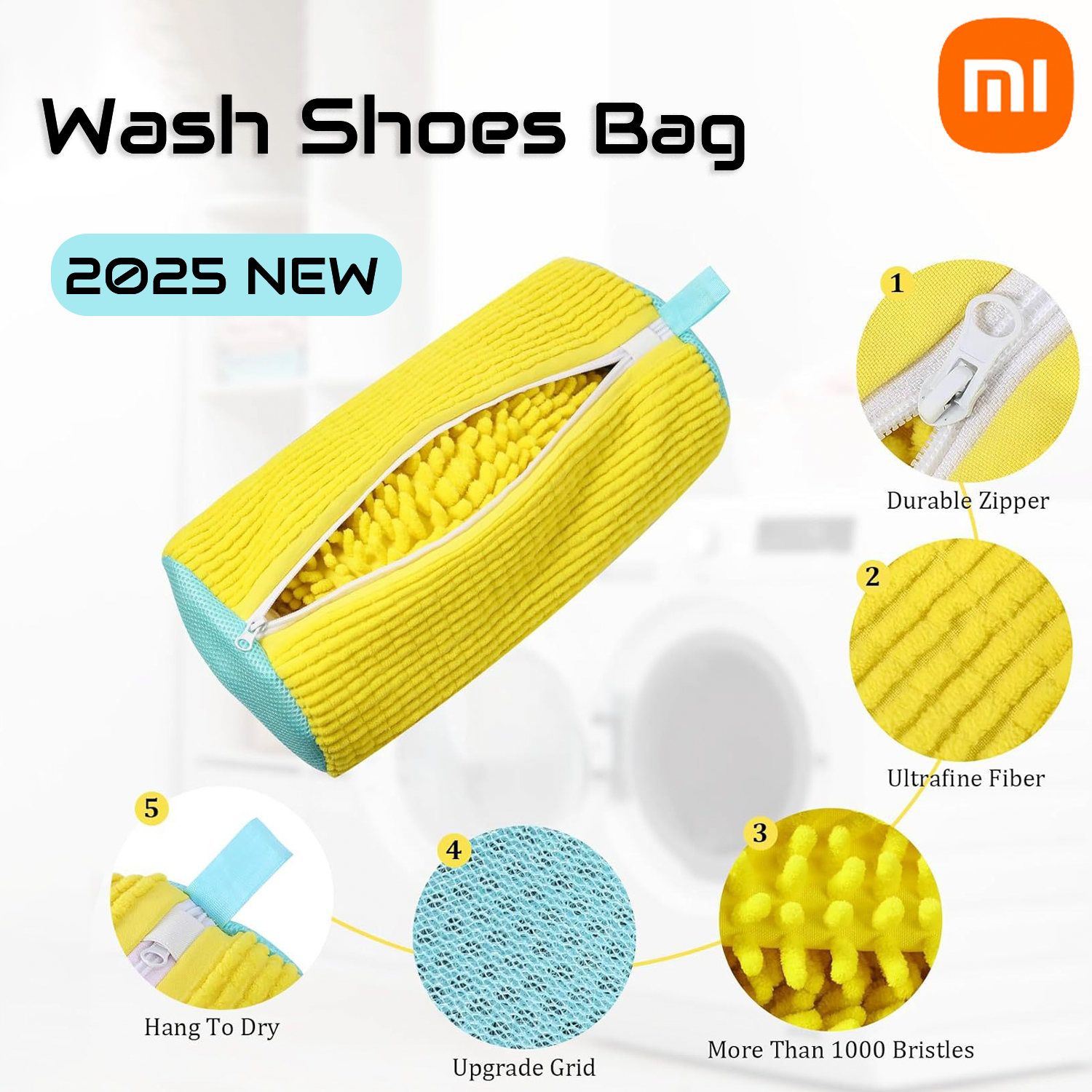Xiaomi Wasschoenen Tas Gewatteerd Netto Wasschoenen Beschermer Pluizige vezels Polyester Wasschoenen Machine Waszak Droogzakken
