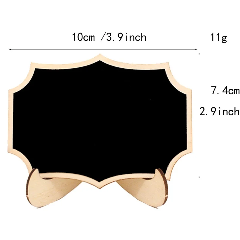 20pcs Mini Lace shape Chalkboards with Support Message Board Signs Table Place Card Signs for Home Brthday Wedding Party