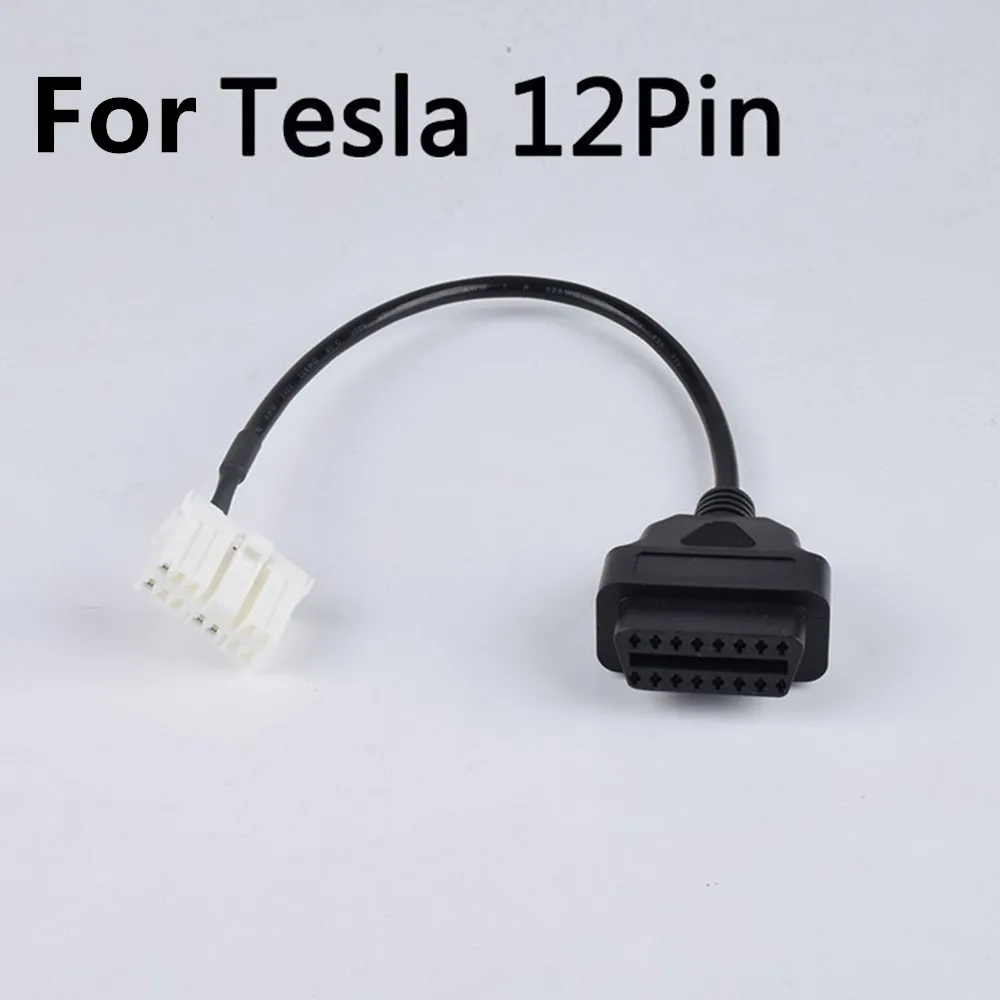 Para Cable de diagnóstico Tesla OBD2 26 pines 20 pines conector de 12 pines a adaptador OBDII de 16 pines para Tesla Model S Model X Model 3 Model Y