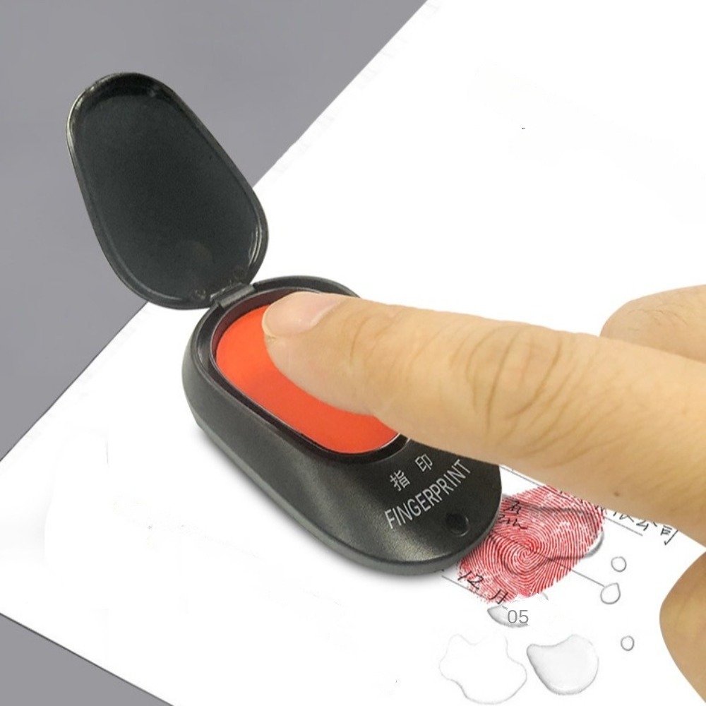 Mini almofada de tinta com impressão digital, carimbo transparente para notário, bolso de secagem rápida, assinatura de dedo, impressão de dedo, artesanato diy