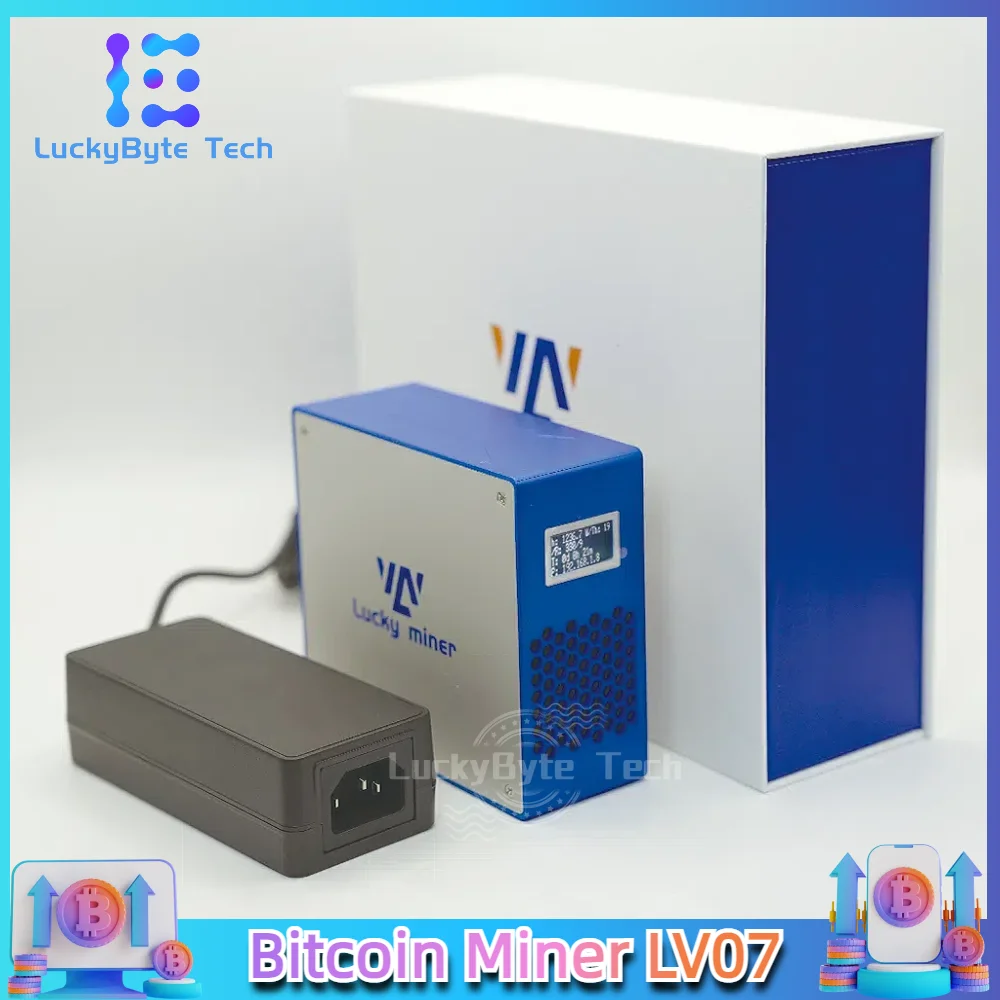 Lucky Miner LV07 última actualización, SHA-256 compatible con BTC, DGB, BCH, Solo Bitcoin Miner, 1T GH/S, WiFi asic miner