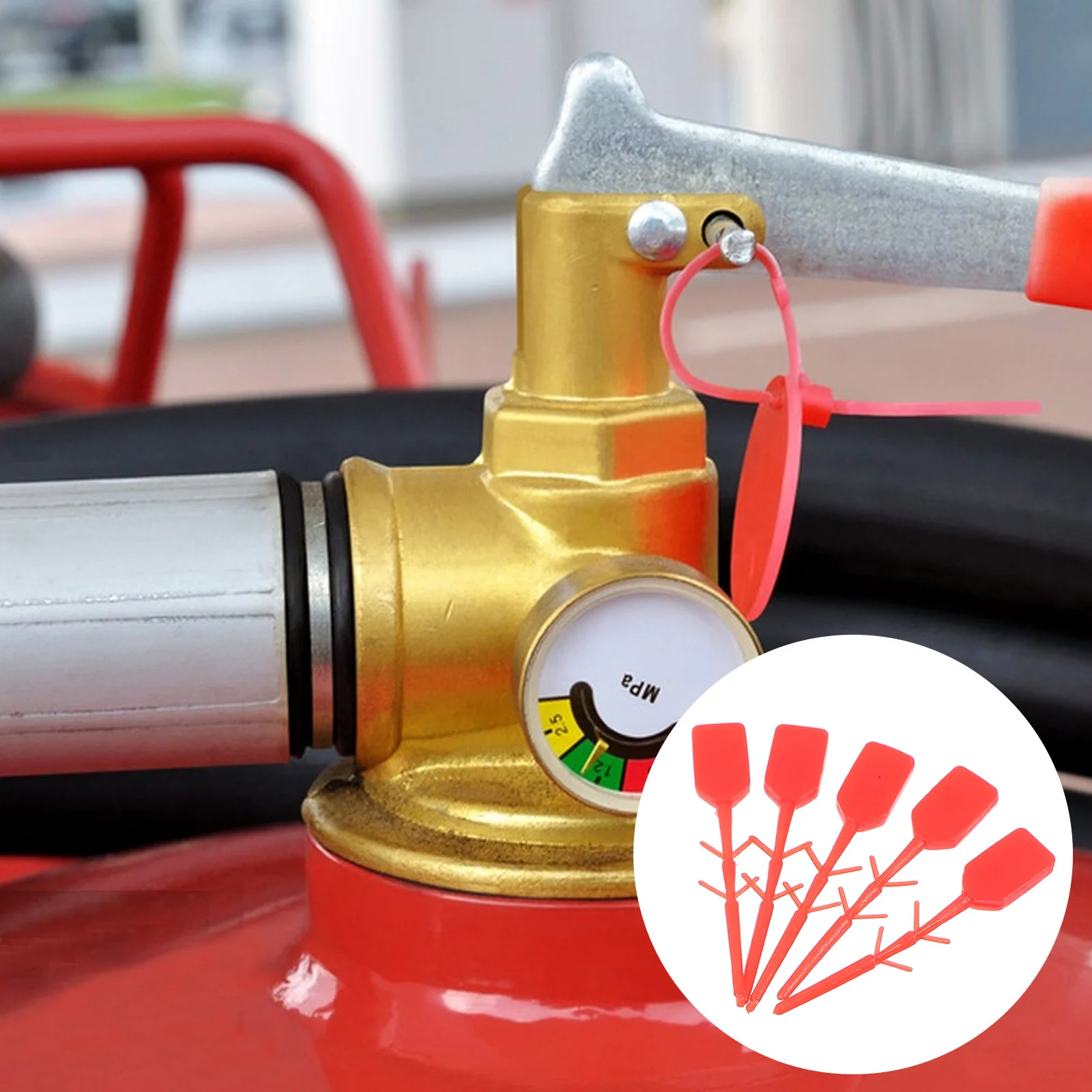 1000 Pcs Fire Extinguisher Accessories Plastic Security Seal Hooks Holder Pin Concentric Reducer Tube for Tamper Seals Car Kit