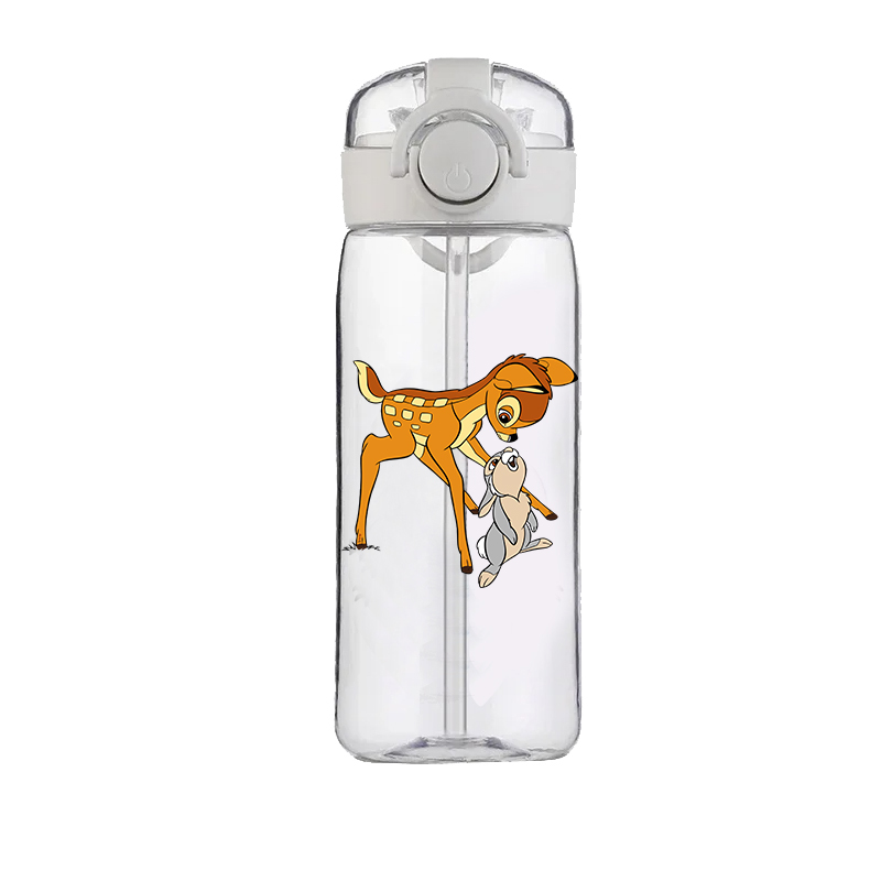 Disney Bambi ถ้วยฟางฤดูร้อนเด็กถ้วยน้ําเกรดอาหารสัตว์การ์ตูนพลาสติกกาต้มน้ํา DROP ถ้วยเด็กของขวัญ
