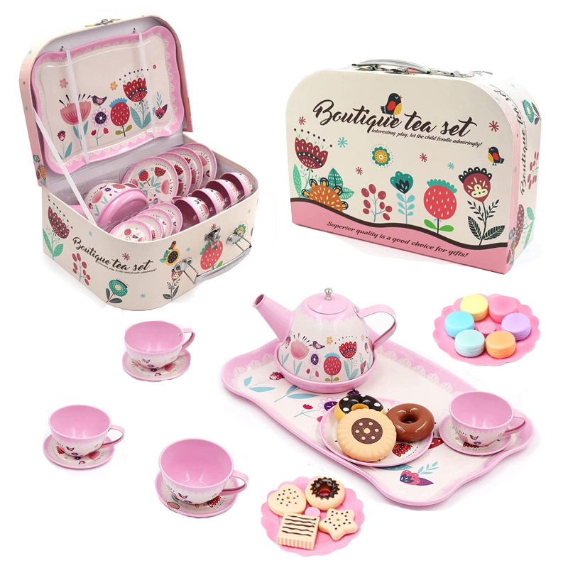 DIY ごっこ遊びおもちゃシミュレーションティーセット食器ままごとキッチンアフタヌーンティーゲームおもちゃギフト子供のためのキッズ女の子