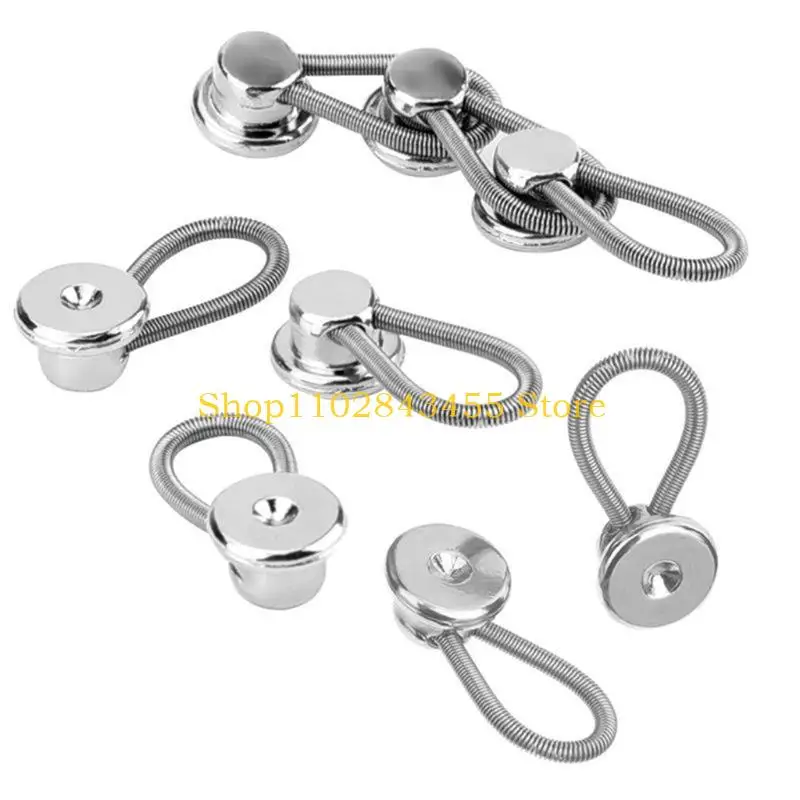 49MC 12 peças extensores colarinho camisa ajustáveis ​​com elasticidade e botão extensão