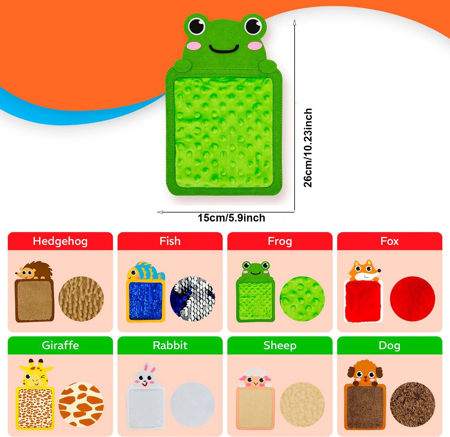 Felt Sensory สําหรับเด็กออทิสติกการ์ตูนสัตว์ความรู้ความเข้าใจกระเบื้อง Textured Pads พัฒนาการการศึกษาก่อนวัยเรียนของเล่น