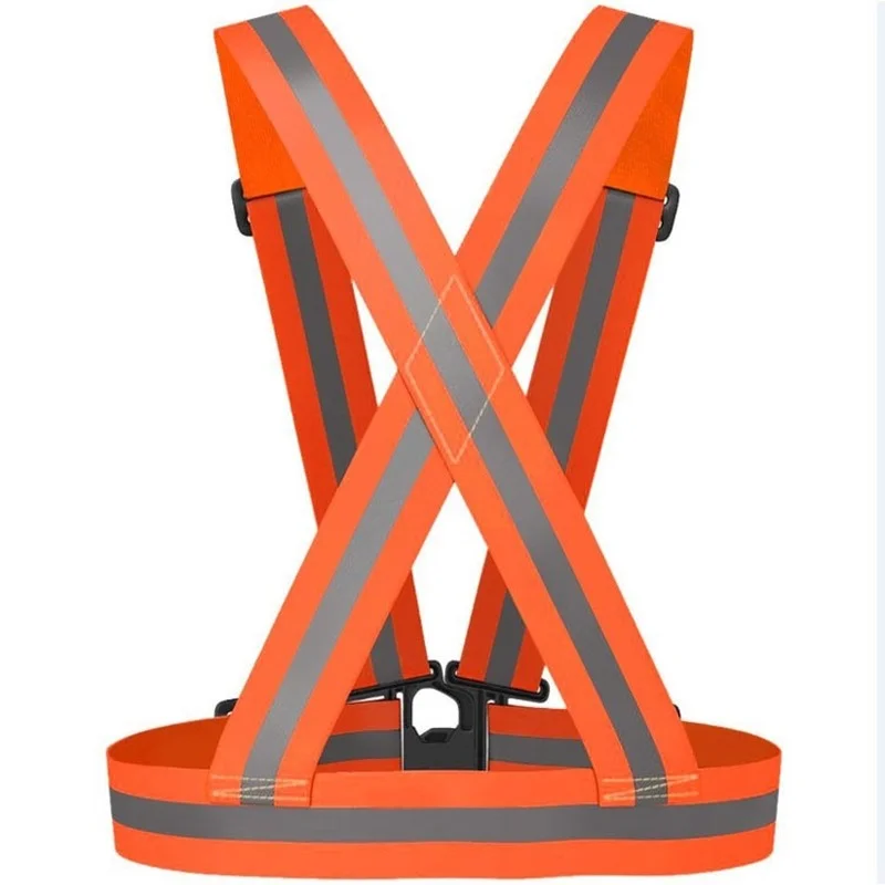 Evidenzia cinghie riflettenti Corsa notturna Abbigliamento da equitazione Gilet Gilet di sicurezza regolabile Fascia elastica per adulti e bambini