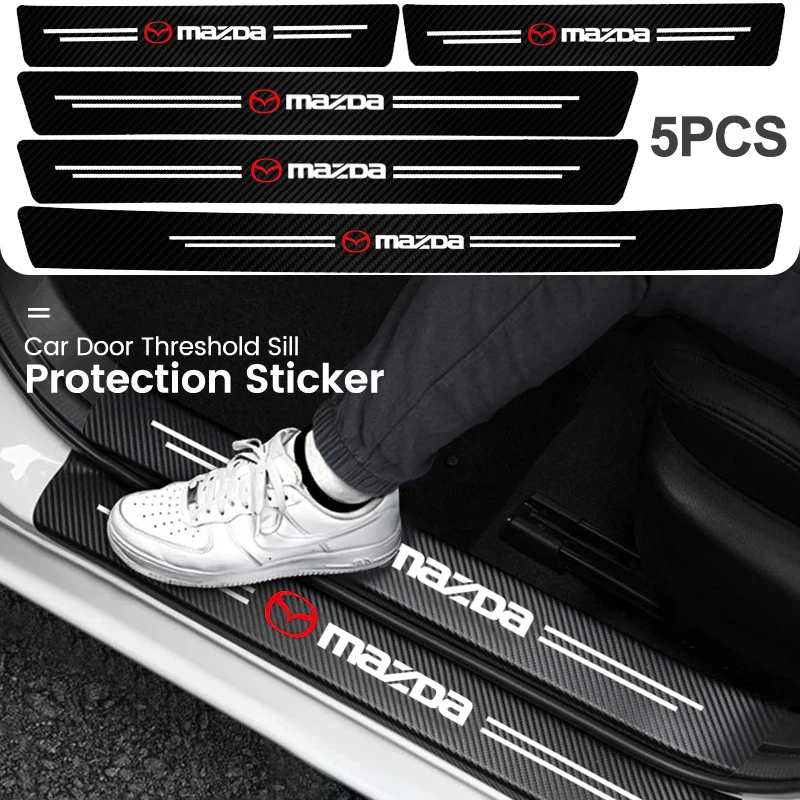 Película protectora para coche, pegatina para borde de puerta, película protectora para Mazda 3 6 CX5 2 CX3 CX9 MX5 RX8 Axela Demio Atenza MS GJI GH BK MP
