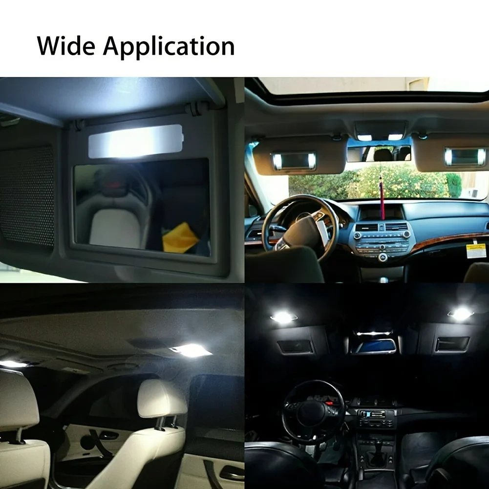42 pçs led luzes interiores do carro t10 6000k smd led substituição placa de licença/lâmpadas leitura xenon branco interior lâmpadas