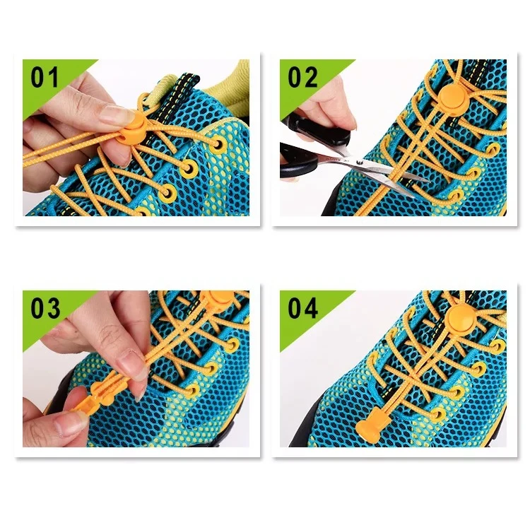 1 คู่ไม่มี Tie รองเท้า laces Quick ล็อค Shoelaces ไม่มีผูก Elastic Laces รองเท้าผ้าใบเด็กผู้ใหญ่ Boot เชือกผูกรองเท้าสําหรับรองเท้า