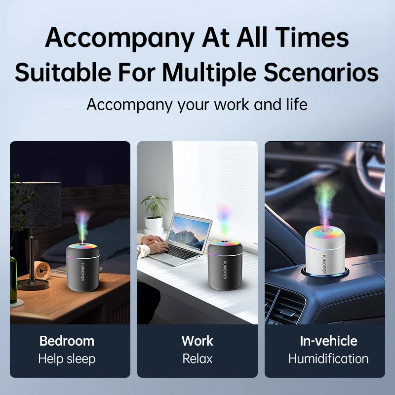 180ML MINI AIR Humidifier USB Aroma Diffuser น้ํามันหอมระเหยเครื่องฟอกอากาศ Aromatherapy Mist Maker สําหรับรถบ้านห้องนอน