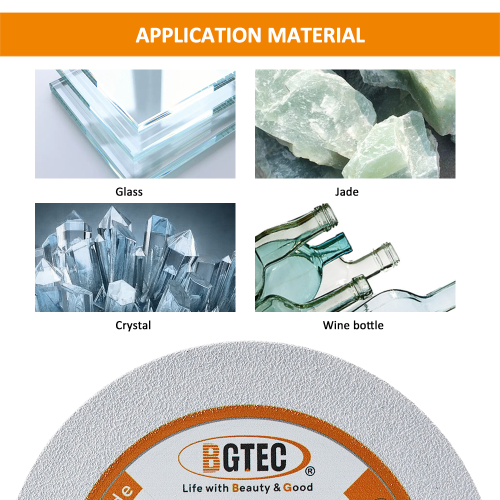 BGTEC 1 PC ตัดเพชรแผ่นใบเลื่อย Dia75/100/115/125 มม.เครื่องบดมุมกระเบื้องแผ่น 3/4/4.5/5 นิ้วแห้งบดคริสตัล