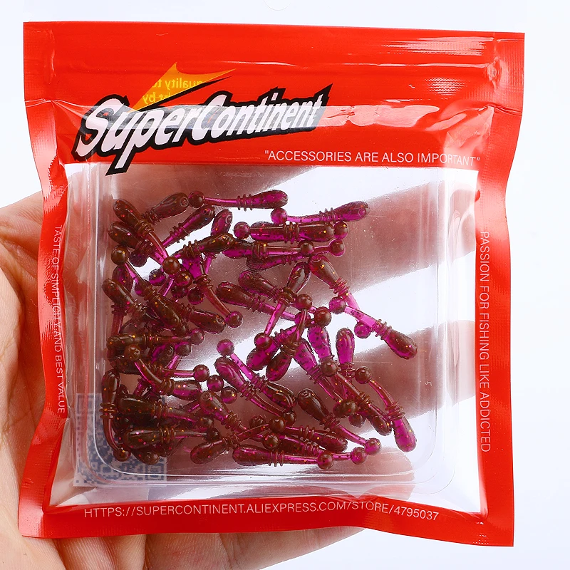 Supercontinente isca macia novo whitebait 2cm/50 pçs iscas de pesca afundando tremor isca de pesca macia anzol minhocas isca