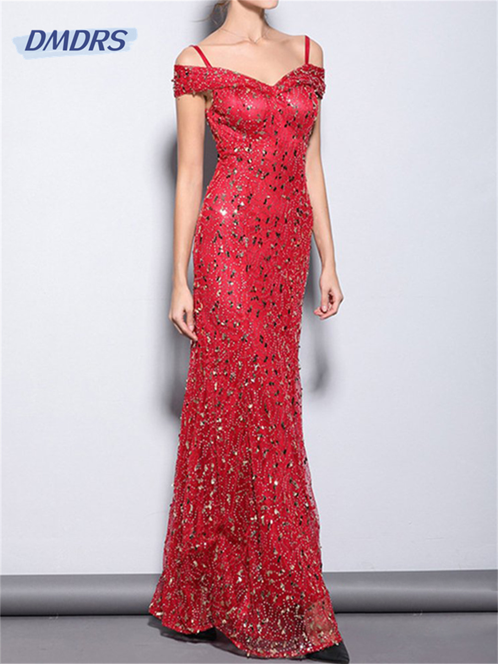 สง่างามชุดพรรคอย่างเป็นทางการเซ็กซี่ปิดไหล่ชุดเจ้าสาวประกายลูกปัดชุดแต่งงาน Vestido De Novia