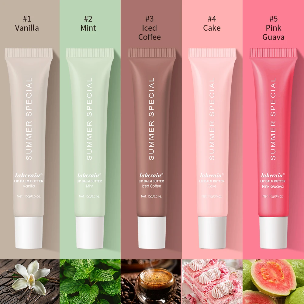 Bálsamo labial hidratante de verano, brillo de labios de espejo, vainilla, menta, café helado, olor a pastel, lápiz labial transparente, maquillaje de aceite labial
