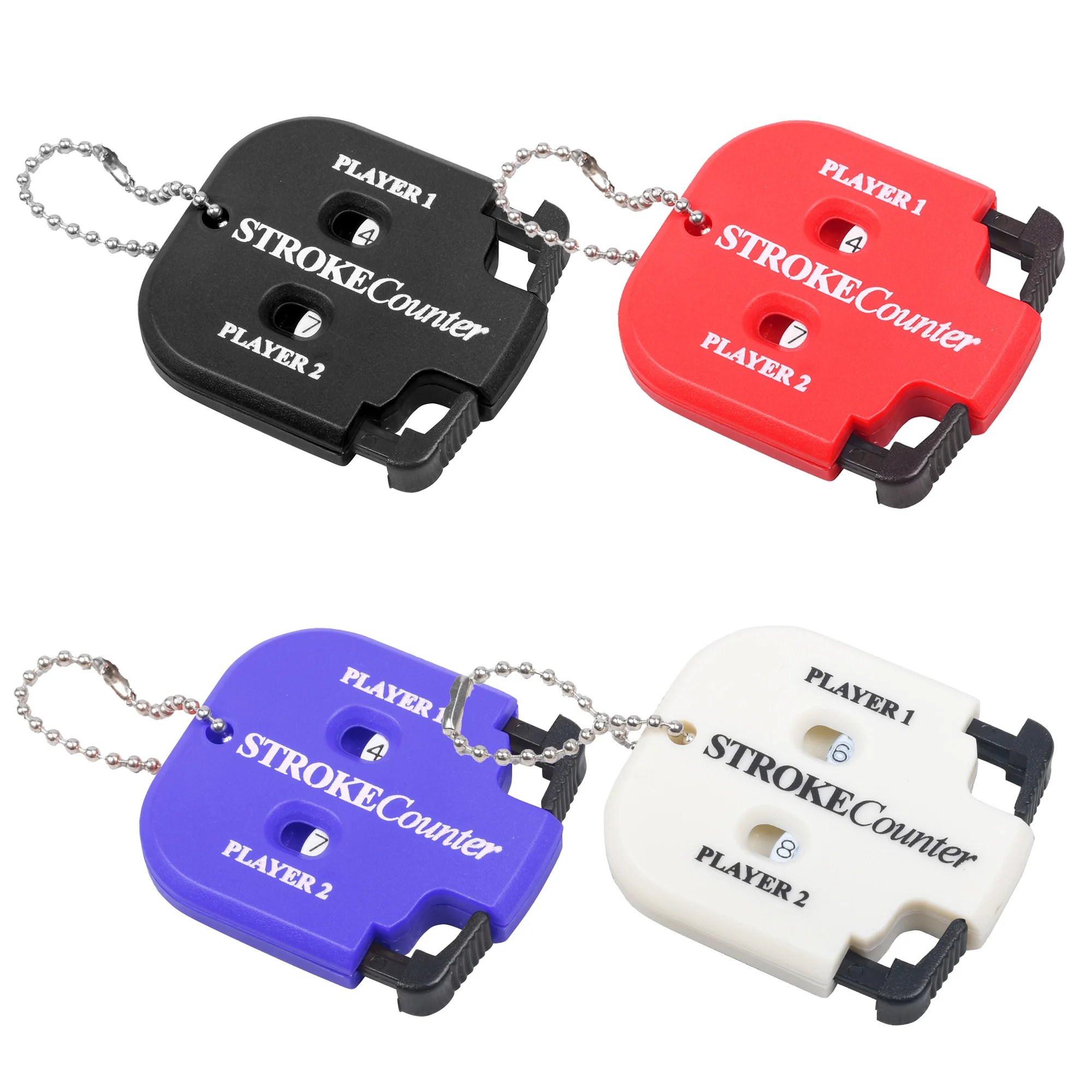 4 colori Mini Golf Score Shot Stroke Counter Clicker portachiavi per Golf Game Scorekeeper accessorio da Golf