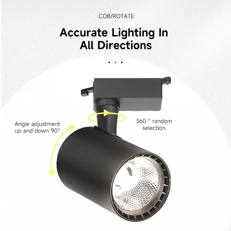 Led Track Light  Whole Set Ceiling Track Lamp 220V Rail Lighting System 20/30/40W COB Tracklight For Clothing Shop Store Home