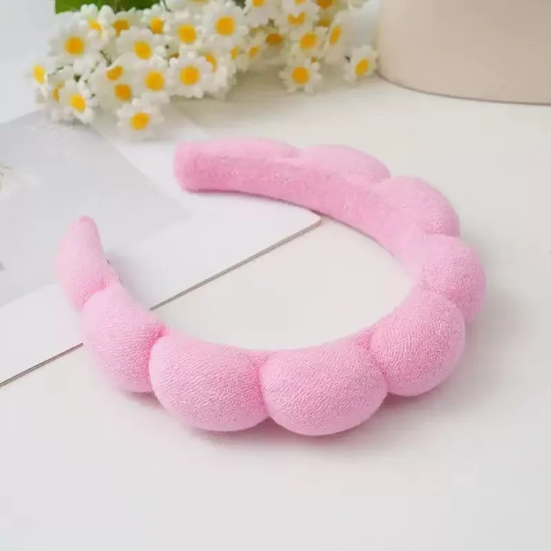 3 Conjunto de faixa de cabeça para lavagem elegante, pulseiras, scrunchies, spa, bolha, para lavar o rosto, maquiagem, chuveiro, cuidados com a pele