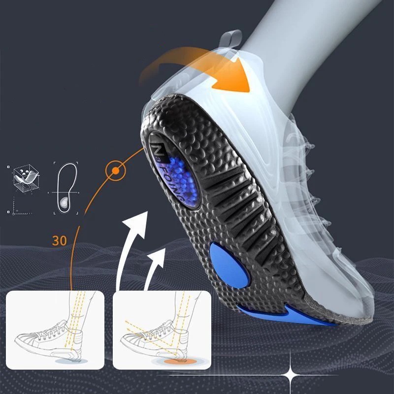 Palmilhas esportivas atualizadas de absorção de choque, alta elasticidade, tênis de corrida, desodorante de rebote, almofada confortável para pés