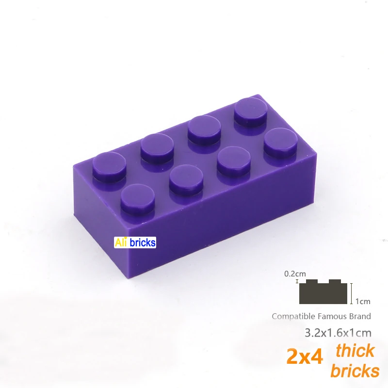 80 Chiếc Số Lượng Lớn Các Khối Xây Dựng Dày Hình Viên Gạch 2X4 Chấm Giáo Dục Sáng Tạo Kích Thước Tương Thích Với 3001 Nhựa Đồ Chơi dành Cho Trẻ Em