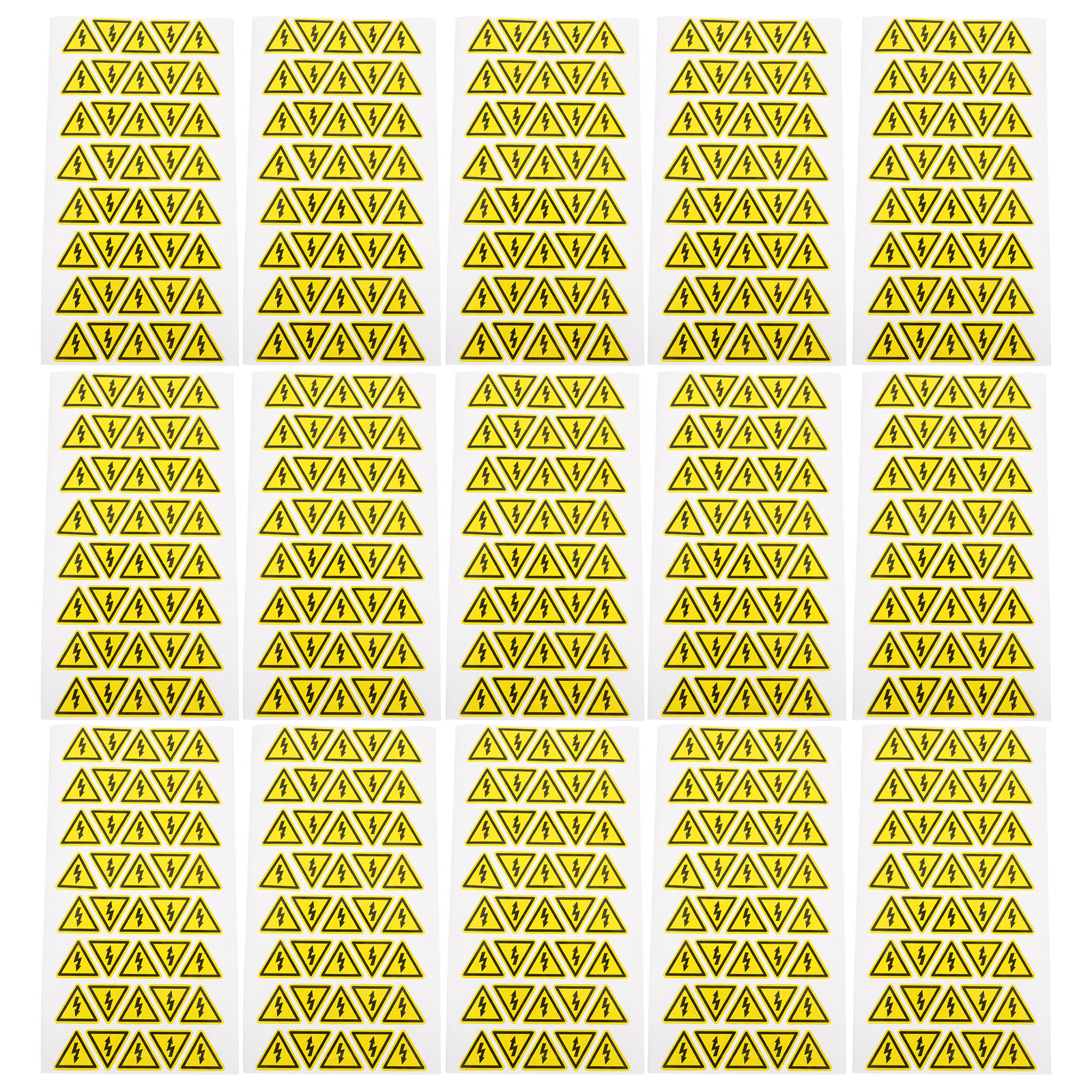400pcs Yellow Triangle Electrical Warning Stickers Self Adhesive Risk Labels For Power Distribution Cabinets Waterproof Outdoor