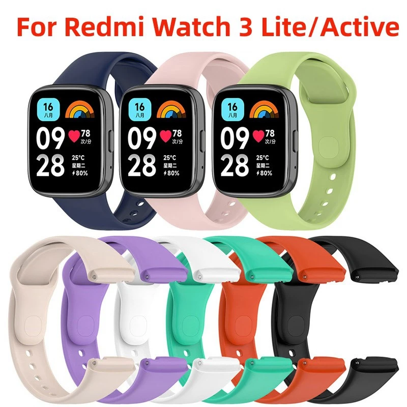 Pulseira de silicone para xiaomi redmi watch 3 active oficial mesma pulseira de substituição para xiaomi redmi watch 3 lite