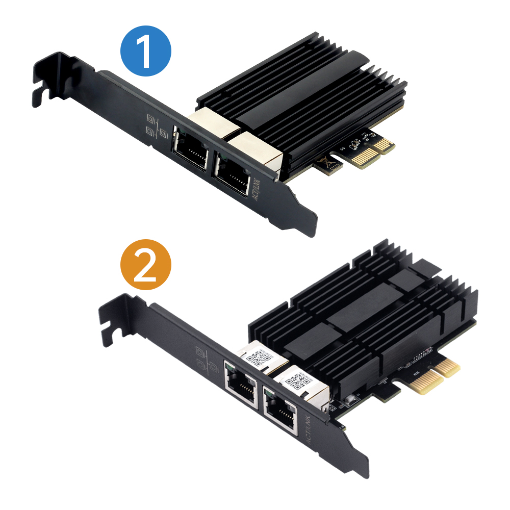 Tarjeta de red Pcie a RJ45 Intel I226, 2500Mbps, 2,5G, Gigabit, Ethernet, puertos duales, 100/1000/2500Mbps, para escritorio